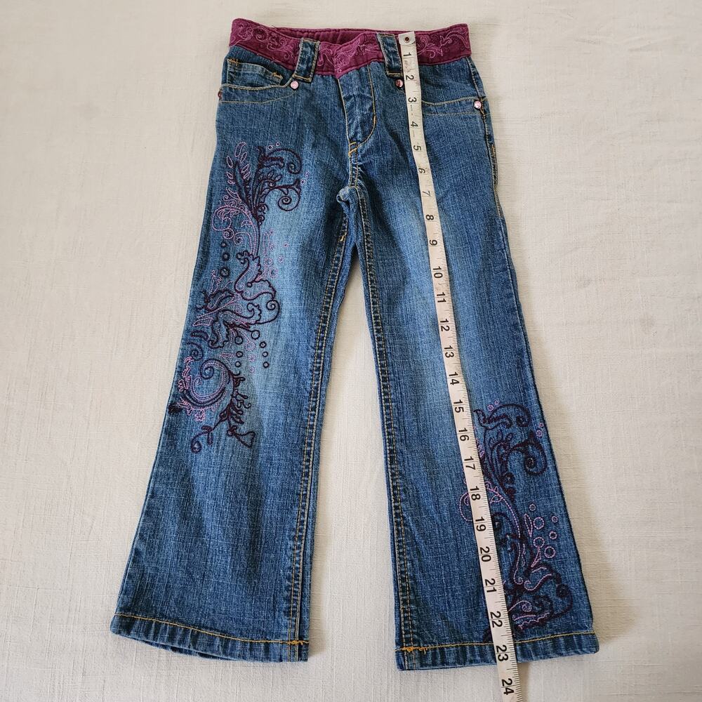 Y2k Embroidered Flared Jeans 4t - Picture 4 of 7